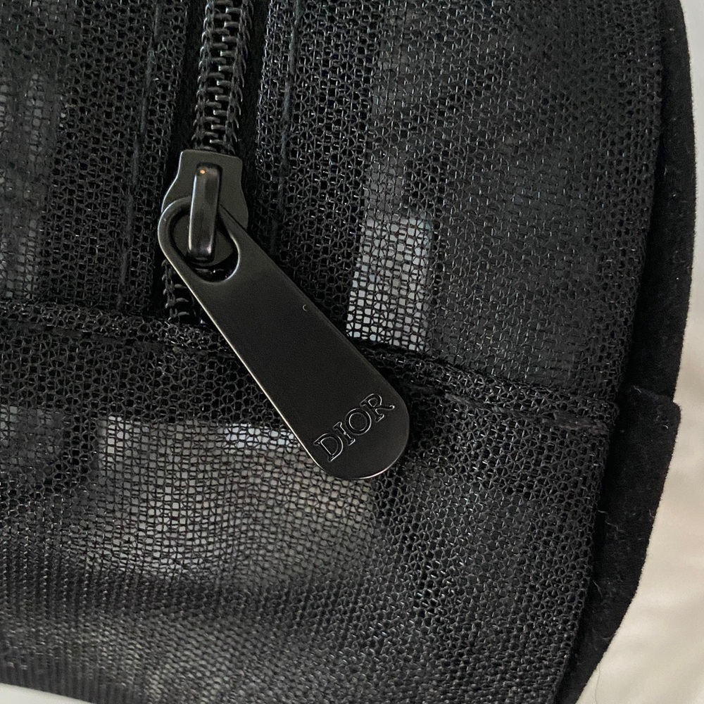 Dior Trousse Black Mesh cosmetics pouch new 6.5”L x 3.5” H x 3.25”D - Picture 6 of 6